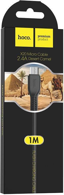 Кабель MicroUSB/USB HOCO X20 1М черный