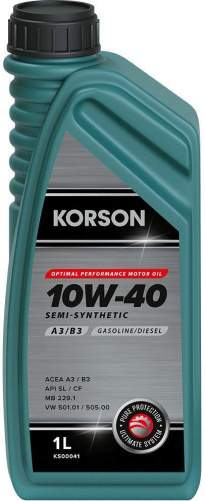 Масло моторное KORSON полусинтетика 10W-40 A3/B3 1л