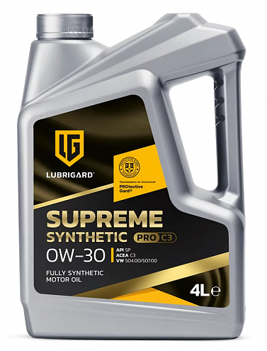 Масло моторное LUBRIGARD SUPREME SYNTHETIC PRO С3 0W-30 4л