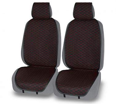 Накидки на сидения AUTOPREMIER FOCUS комплект, чёрный/красная нить,передний ряд  FOC120