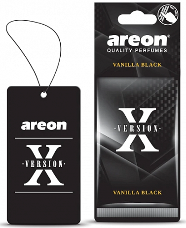 Ароматизатор подвесной картонный AREON X VERSION Vanilla Black 