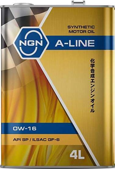 Масло моторное NGN A-Line (металл) синтетика 0W-16 SP/ILSAC GF-6 4л
