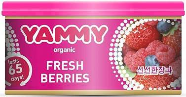 Ароматизатор на панель органический YAMMY Organic Fresh Berries