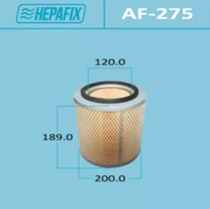 Фильтр воздушный HEPAFIX A-275 DFA275 AF0258W AF0210 