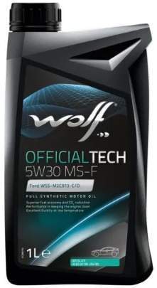 Масло моторное WOLF OFFICIALTECH синтетика 5W-30 MS-F 1л