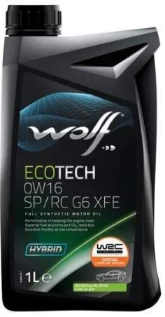 Масло моторное WOLF ECOTECH синтетика 0W-16 SP/RC G6 XFE 1л