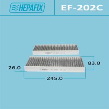Фильтр салонный HEPAFIX AC-202 угольный (2шт.в уп.) (DFC202 LAC-207 CF0215 )