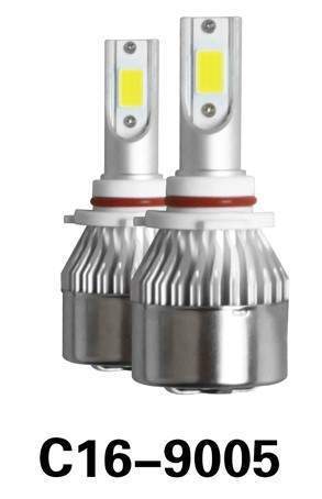 Лампа светодиодная LED C16, HB3 12-36V 25W, CSP/COB chip 5500Lm, 5500k, 2шт