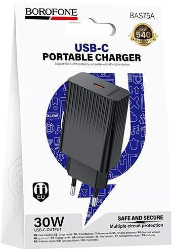 Зарядное устройство сетевое BOROFONE BAS75A 1PD-30W белый