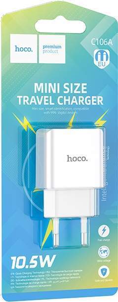 Зарядное устройство сетевое HOCO C106A 1USB-10W белый