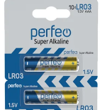 Батарейка Perfeo LR03/10BL (ААА) Super Alkaline отрывные 1шт