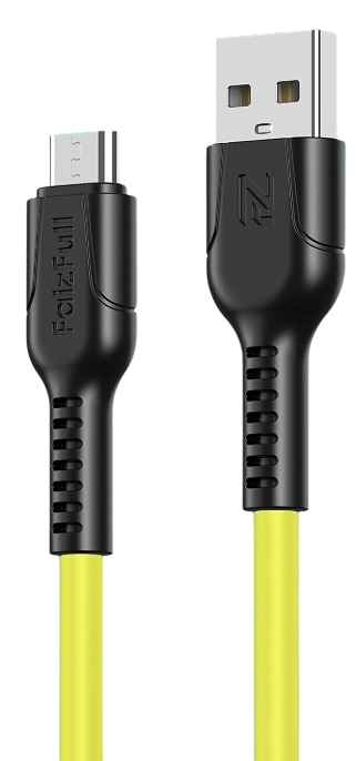 Кабель MicroUSB/USB (без упаковки) FaizFull M5 2М желтый/черный