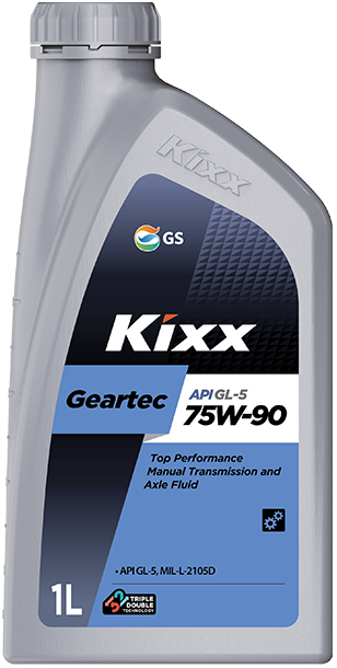 Масло трансмиссионное для МКПП Kixx GEARTEC GL-5 75W-90 полусинтетика 1л 