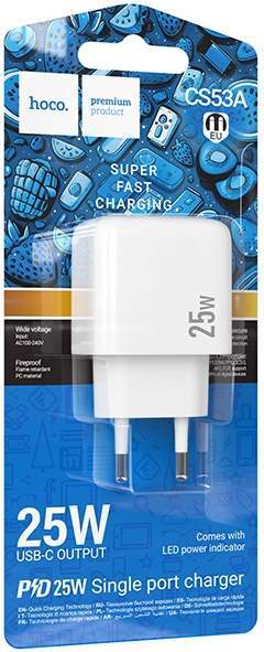 Зарядное устройство сетевое HOCO CS53A 1PD-25W белый