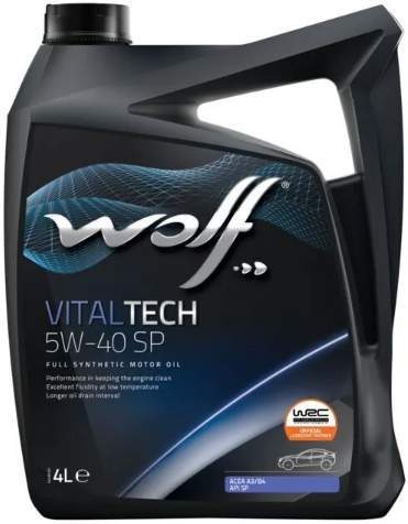 Масло моторное WOLF VITALTECH синтетика 5W-40 SP 4л