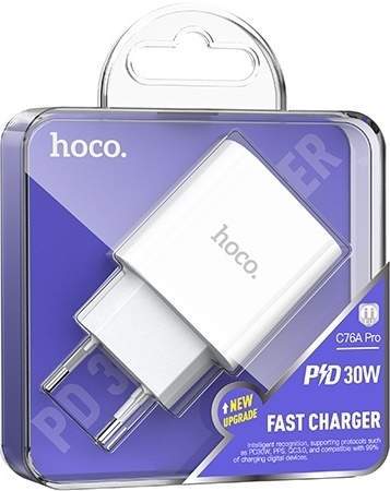 Зарядное устройство сетевое HOCO C76A 1PD-30W белый 