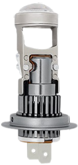Лампа светодиодная линзованная LED M6-H7, 12V, 27W, 2500Lm, 6000k, 2шт (гарантия 6 мес.)