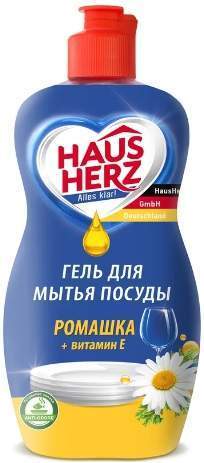 Средство для мытья посуды HausHerz ромашка и витамин Е 450мл