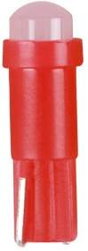 Лампа светодиодная T5W 12V 0.3W (красная) (X0042)