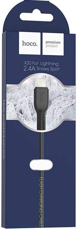 Кабель LIGHTNING/USB HOCO X20 3M черный