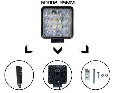 Прожектор для автомобиля светодиодный G0002-35MM 12-24V 20,3W (гарантия 6 мес.)