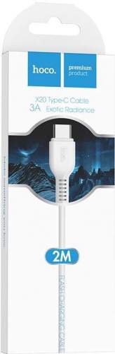 Кабель TYPE-C/USB HOCO X20 2М белый