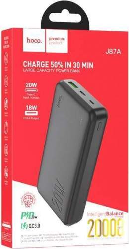 Аккумулятор внешний HOCO J87A 20000mAh черный