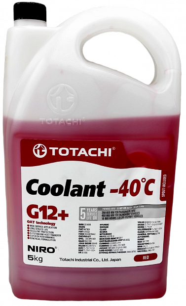 Антифриз TOTACHI NIRO Coolant Red красный -40C G12+   5кг