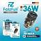 Зарядное устройство автомобильное FaizFull FZ56 1USB-18W/1PD-36W прозрачный