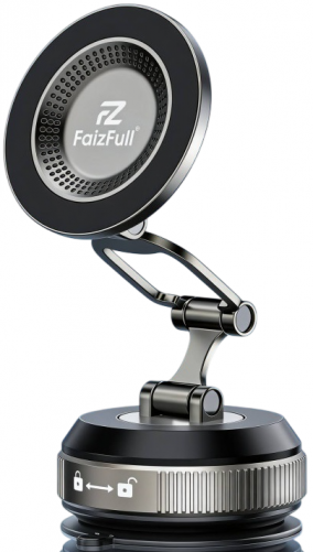 Держатель смартфона магнитный на присоске FaizFull F204 черный