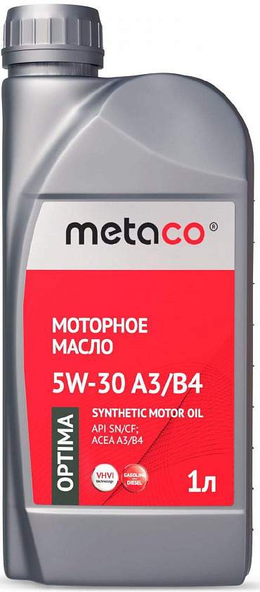 Масло моторное Metaco oil синтетика 5W-30 A3/B4,SN/CF 1л