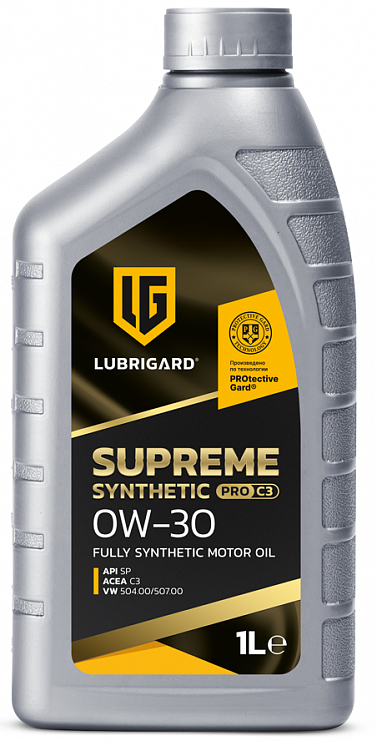 Масло моторное LUBRIGARD SUPREME SYNTHETIC PRO С3 0W-30 1л
