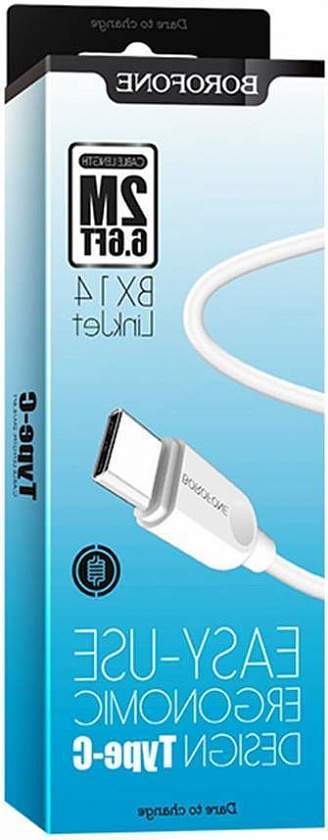 Кабель TYPE-C/USB BOROFONE BX14 3М белый