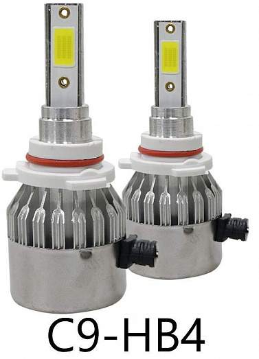 Лампа светодиодная LED C9-HB4/9006 12-24V 36W, CSP/COB chip 6000Lm, 6500k, 2шт 