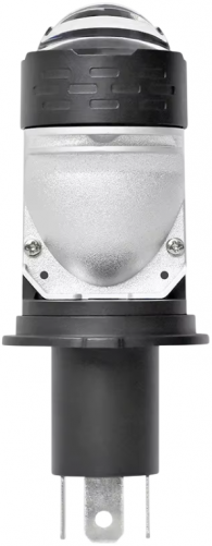 Лампа светодиодная линзованная M02J-H4, 12-24V, 40/50W, 3000Lm, 6000k, 2шт (гарантия 6 мес.)