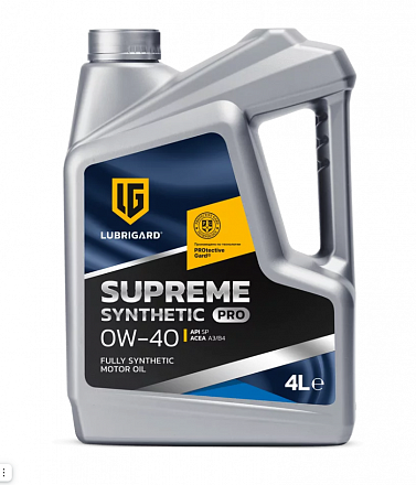 Масло моторное LUBRIGARD SUPREME SYNTHETIC PRO 0W-40 4л
