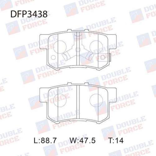 Колодки тормозные дисковые DOUBLE FORCE DFP3438