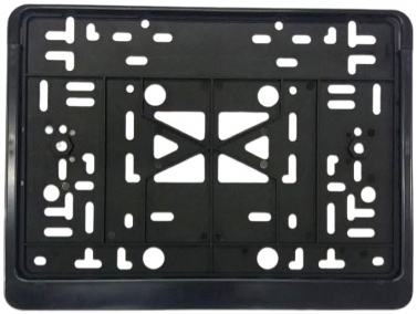Рамка номерного знака с защелкой Квадратная (без надписи) черный