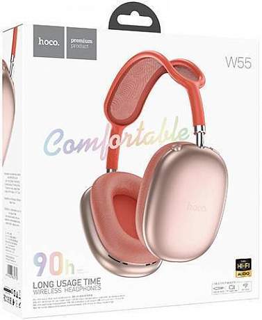 Наушники игровые HOCO W55 розовый