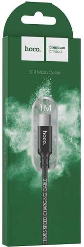Кабель MicroUSB/USB HOCO X14 1М черный/красный