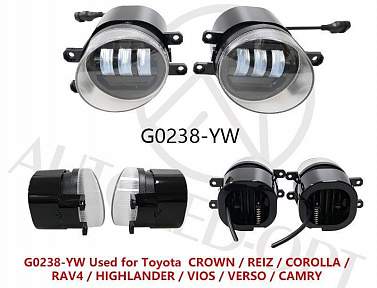 Фары противотуманные LED (G0238-YW) 30W 2 режима 6000К Toyota/Lexus (гарантия 6 мес.)