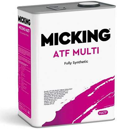 Масло трансмиссионное синтетическое Micking  ATF MULTI 4л.