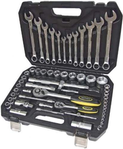 Набор инструмента ЭВРИКА ER-80061 1/2" 1/4"DR (61 пр.) (гар-я 6 мес. без трещетки)