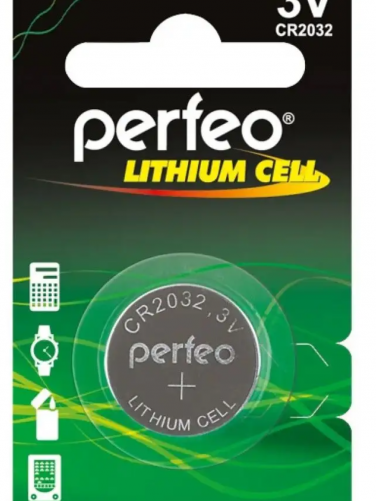 Батарейка Perfeo CR2032 1BL Lithium Cell (10) (30)