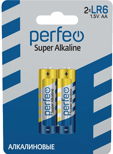 Батарейка Perfeo LR06/2BL (АА) Super Alkaline 2шт