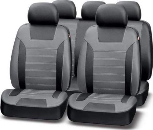 Чехлы AUTOPREMIER PLATINUM VIP (PIV1440) чёрный/серый, экокожа УЦЕНКА (деффект на сиденье)