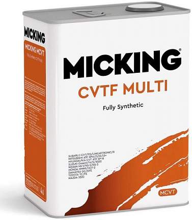 Масло трансмиссионное синтетическое Micking  CVTF MULTI 4л.