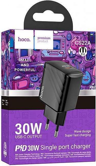 Зарядное устройство сетевое HOCO CS22A 1PD-30W черный