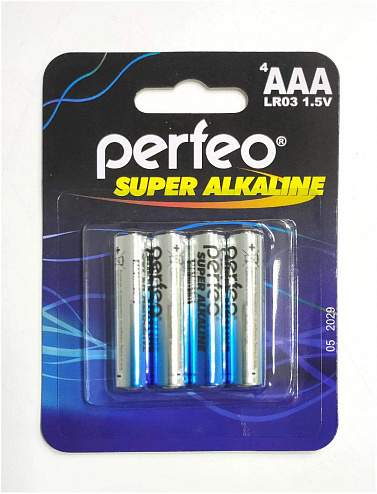 Батарейка Perfeo LR06 4BL  Super Alkaline (120) (480)