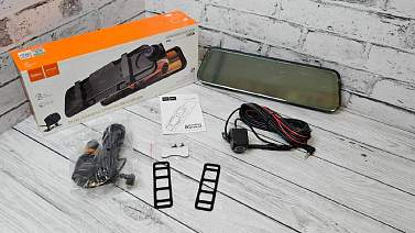 Автомобильный видеорегистратор с камерой заднего вида Hoco DI36 черный, 1080p (Full HD)